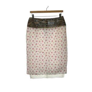 Heartmade by Julie Fagerholt Size Medium Vintage Mixed Media Avant Garde Skirt